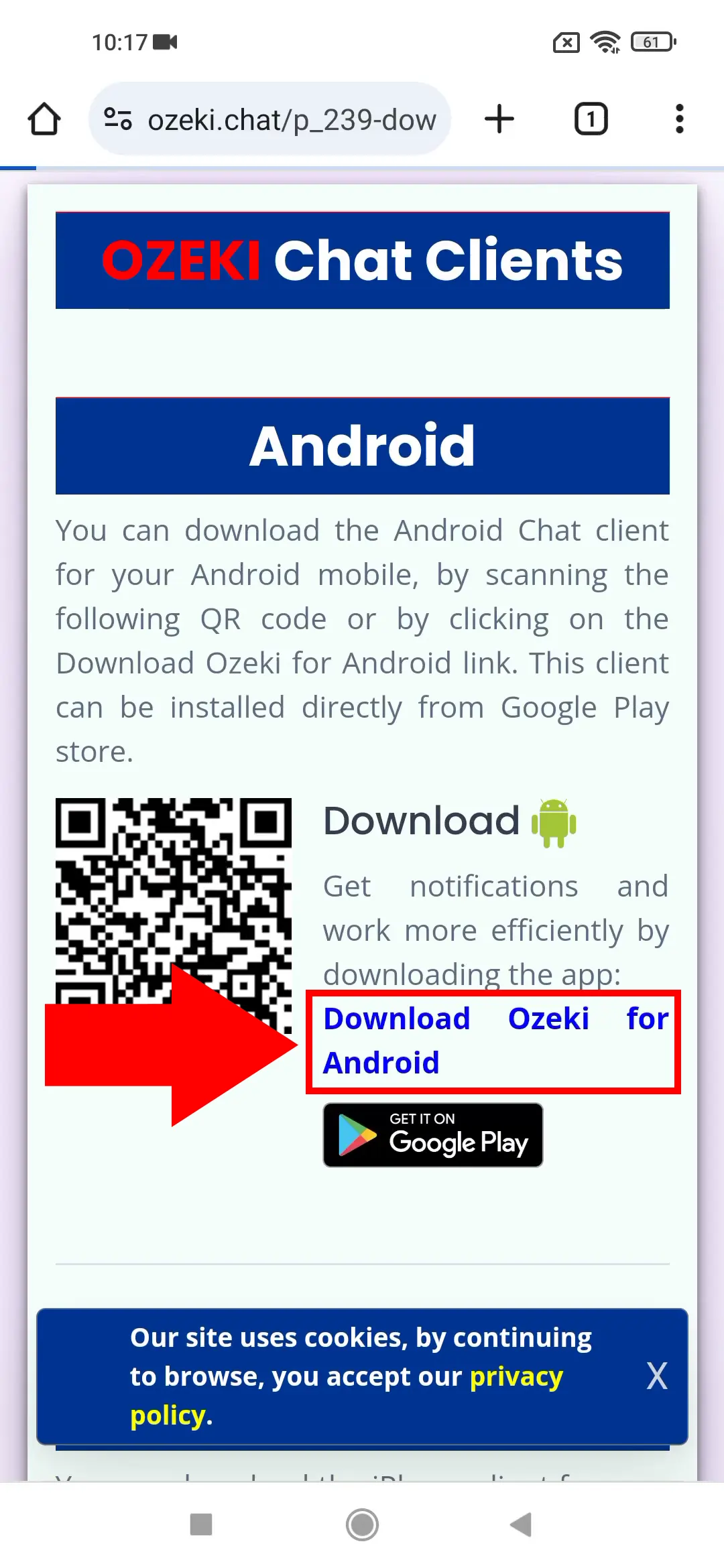 Download ozeki for Android