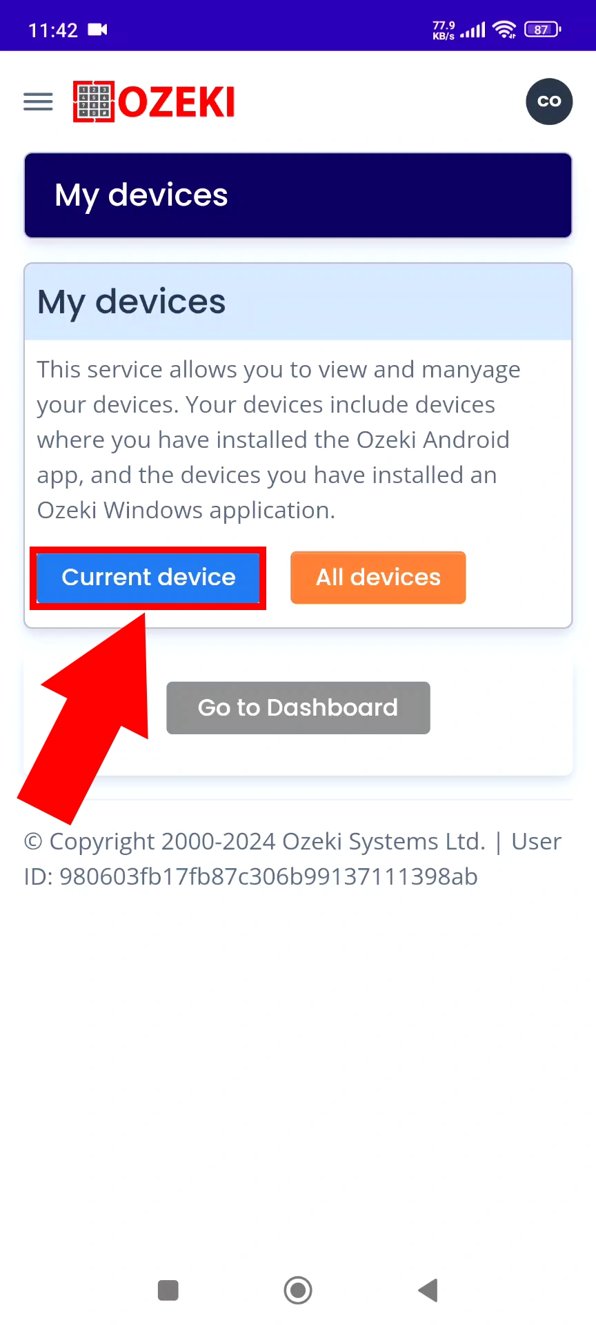 Open Current device