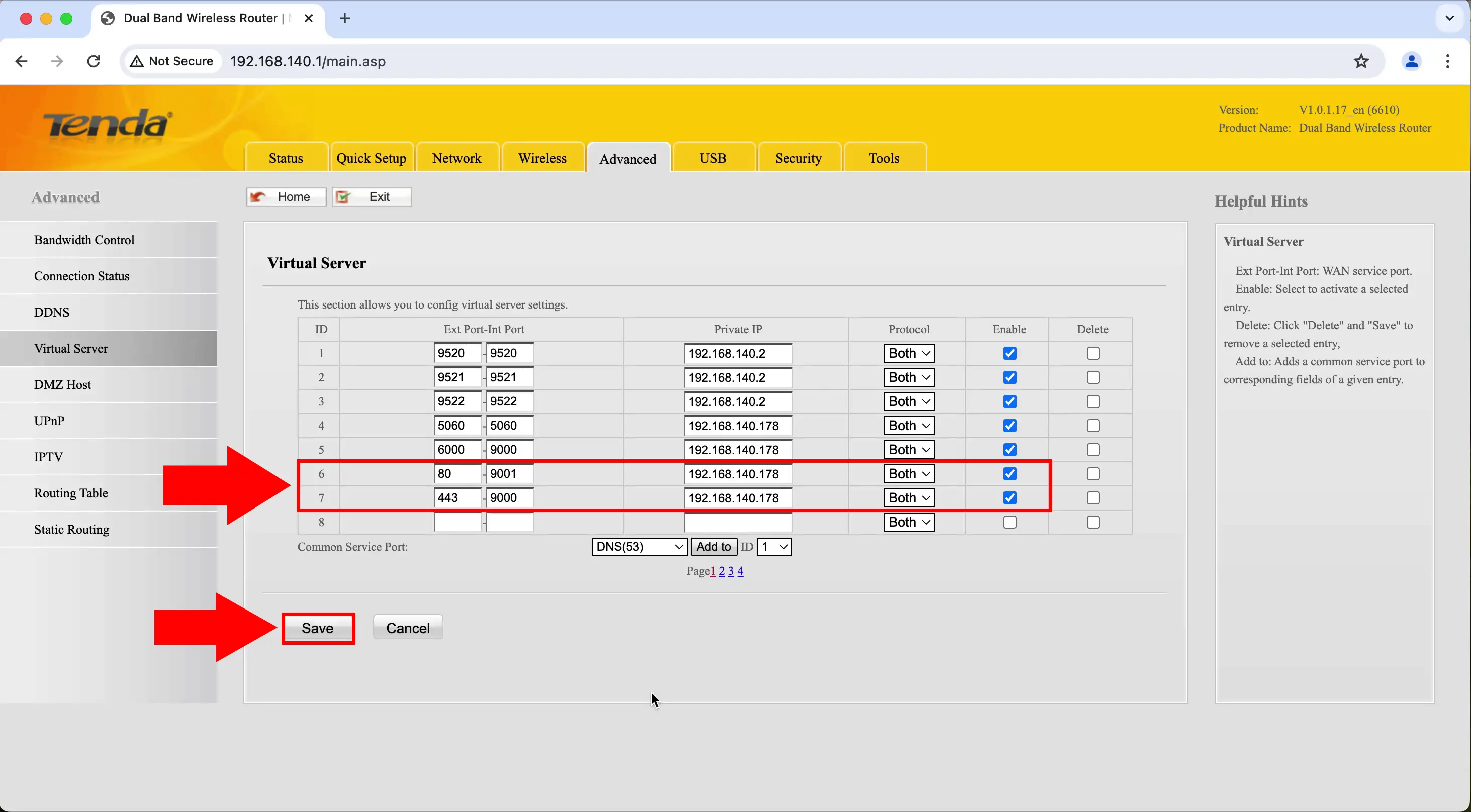 Add new forwarding rules