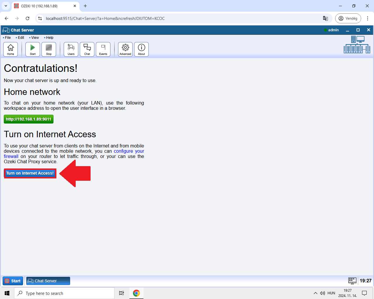 configure internet access