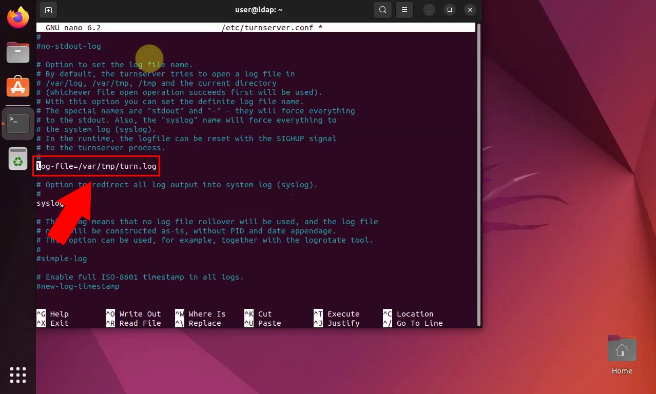 Set log file path