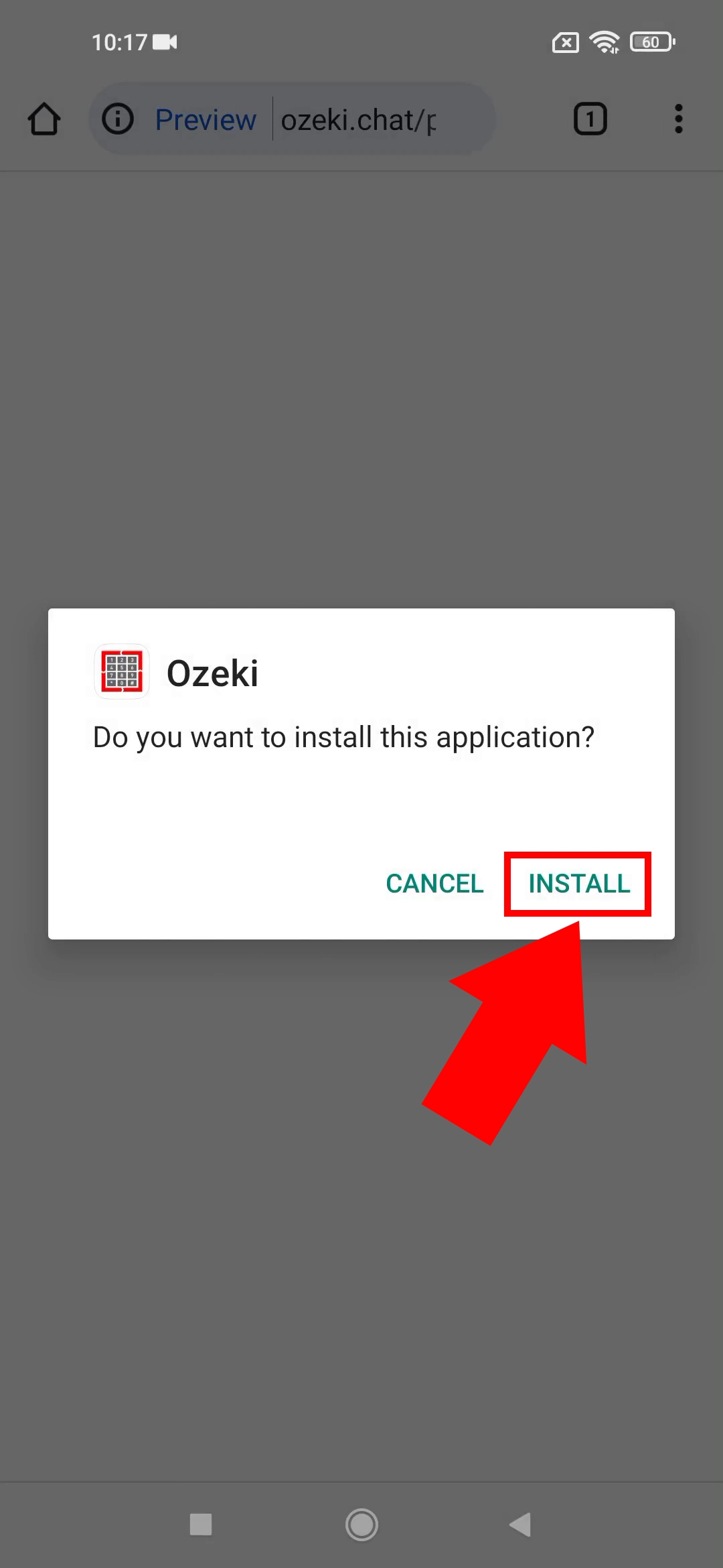 Install Ozeki APP