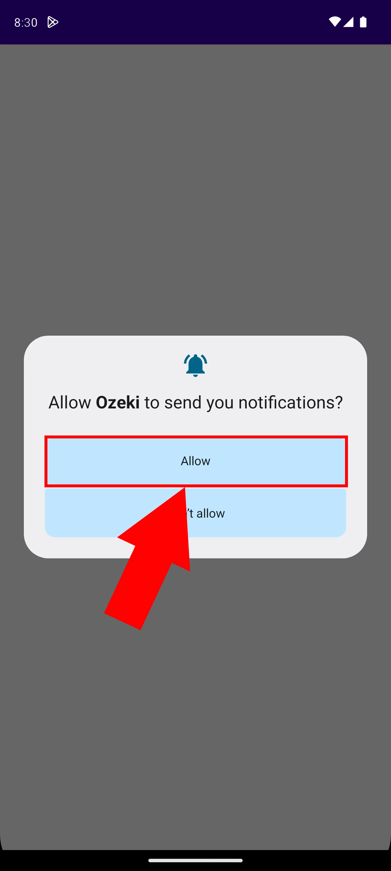 Allow notifications