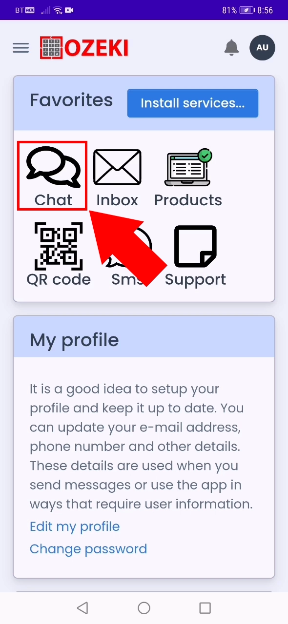 Open chat app