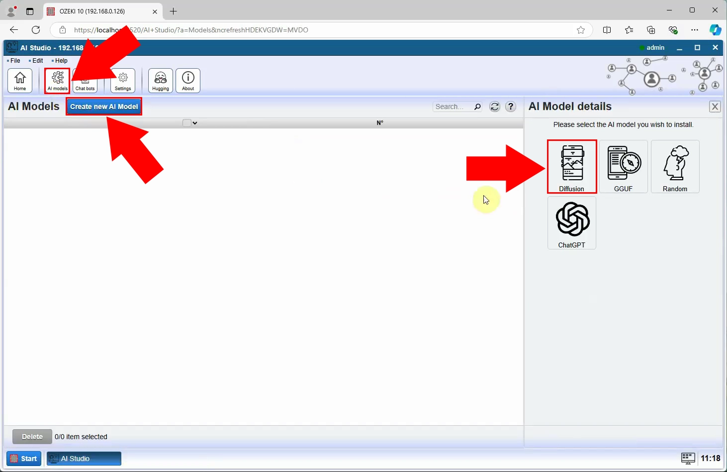 Create new Diffusion AI model